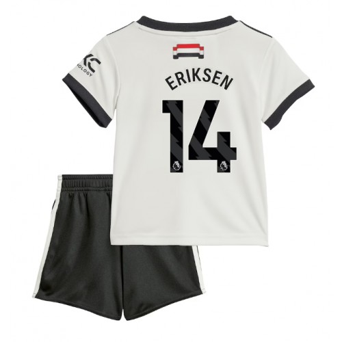 Fotbalové Dres Manchester United Christian Eriksen #14 Dětské Alternativní 2024-25 Krátký Rukáv (+ trenýrky)